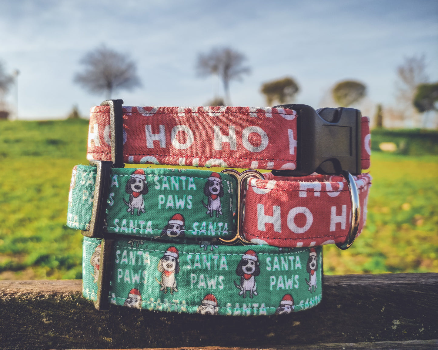 Collar santa paws