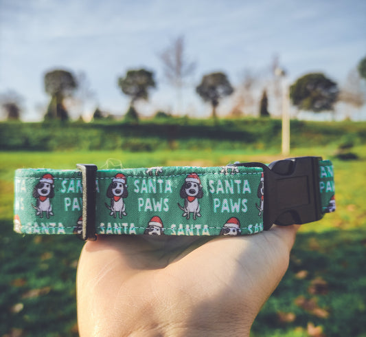 Collar santa paws