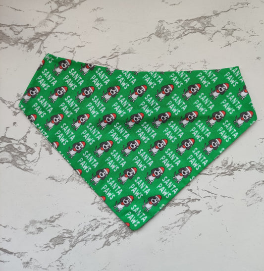 Bandana reversible santa paws